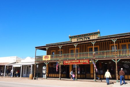 Een voormalig hotel in Thombstone Arizona